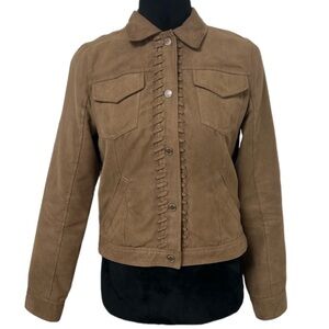 Hollister faux suede jacket with braided details